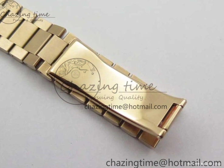 AAA Replica Watches on President A 2689 BP White ComfortFit Crystal Crystal Marker MOP RG Best Edition 128235 Dial Day-Date Bracelet RG 36mm 1218